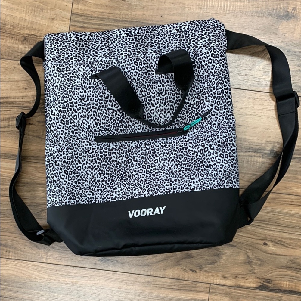 Black and White Leopard Print Men's Bag